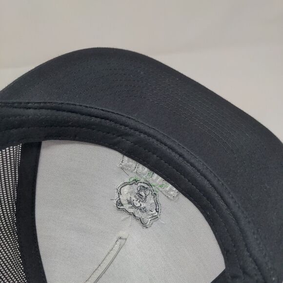 ROAR Snapback Trucker Hat Black OSFA Adjustable Embroidered Mesh Back Sport-Tek - Picture 7 of 8